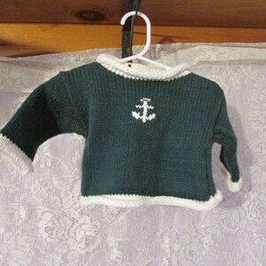 Eden Designs Knit Sweater USA Knit Infant Anchor Nautical Sweater *see measureme